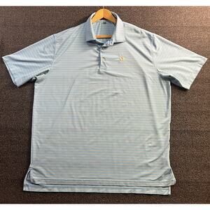 PETER MILLAR Summer Comfort Golf Club Polo Shirt‎ Men's 2XL Blue & Gold